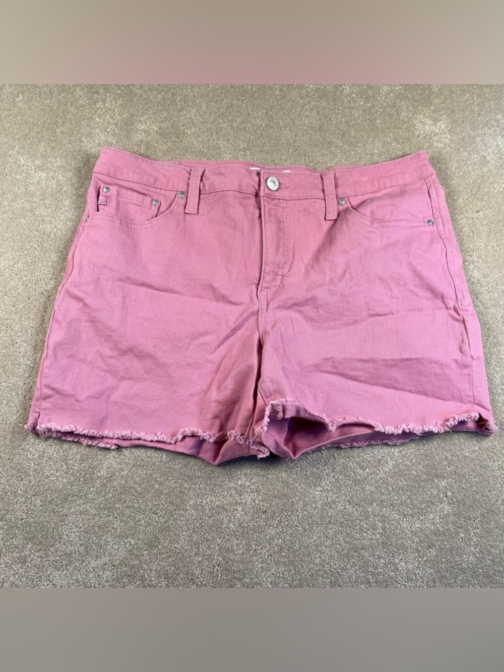 Seven7 Denim Pink Jean Shorts Cut Off Weekend Short Casual Summer Women's 14
